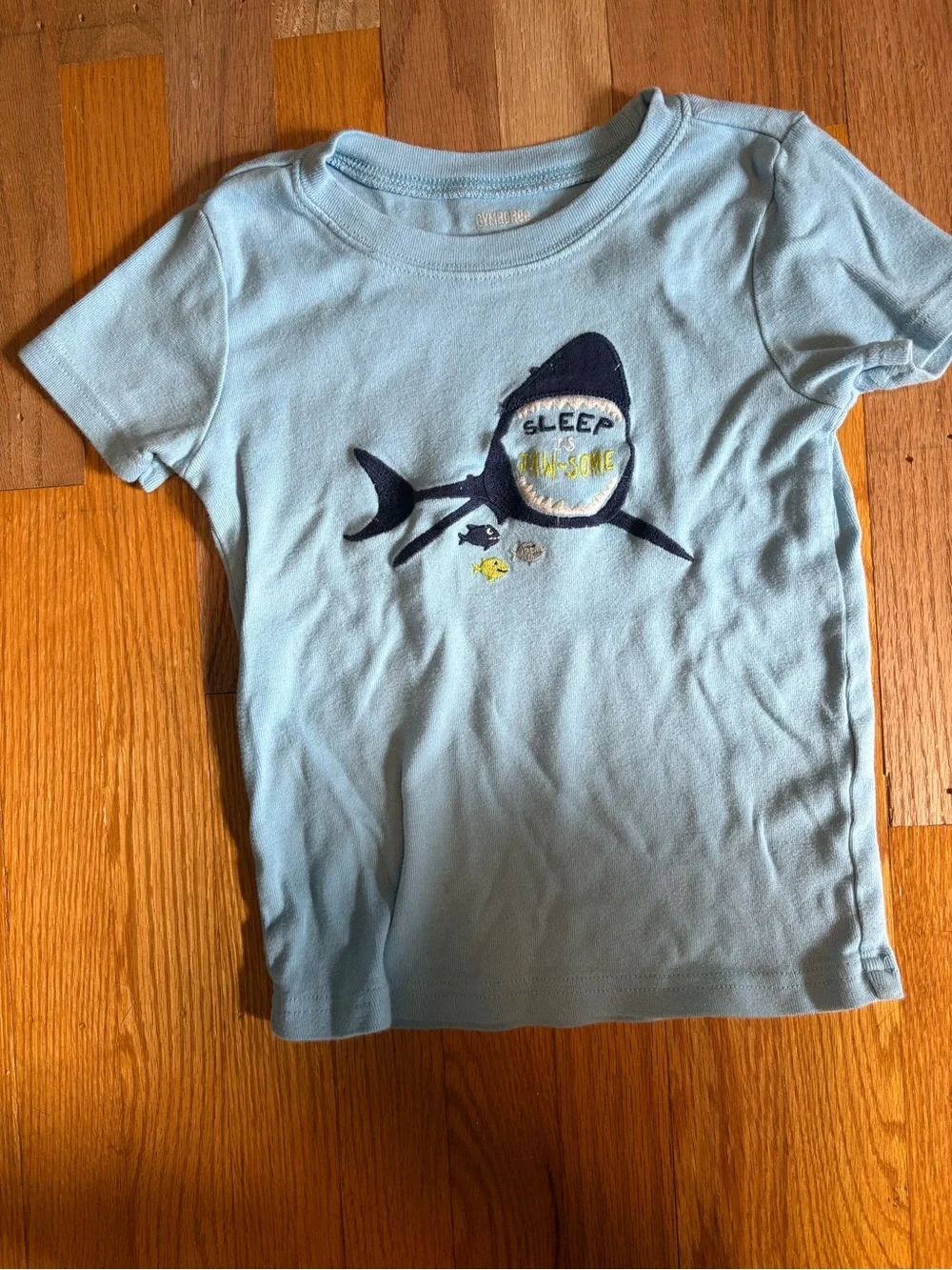Gymboree Light Blue Shark Short Sleeve Pajama Set